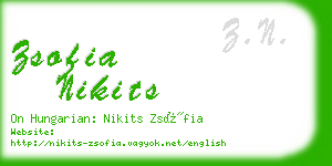 zsofia nikits business card